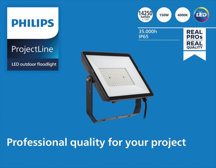 Actual product image Philips ProjectLine 8719514954571 LED Floodlight 150 W Natural White (14250 lm, IP65)