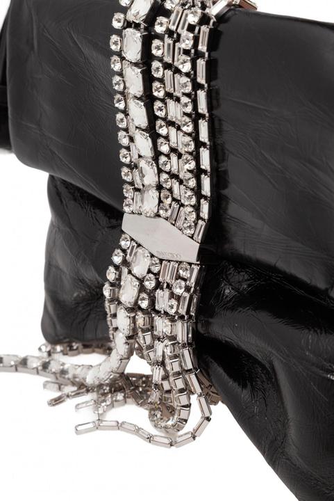 Image du produit Jimmy Choo zandra clutch bag in black metallic leather