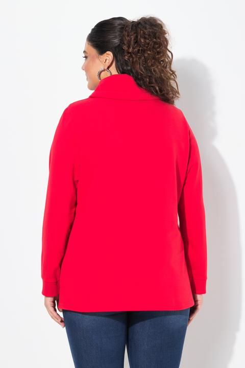 Produktbild Ulla Popken Sweatshirt, Classic Fit, HELLO, Stehkragen (50, 52)