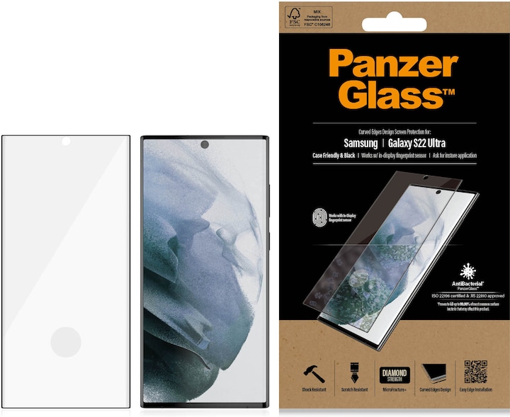 Actual product image PanzerGlass Case Friendly (1 Piece, Samsung Galaxy S22 Ultra)