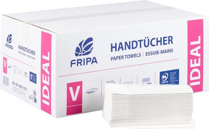 Produktbild Fripa Papierhandtuch Ideal Masse: 25 x 23 cm (B x L) Material des Papierhandtuches: Krepp (5000 x)