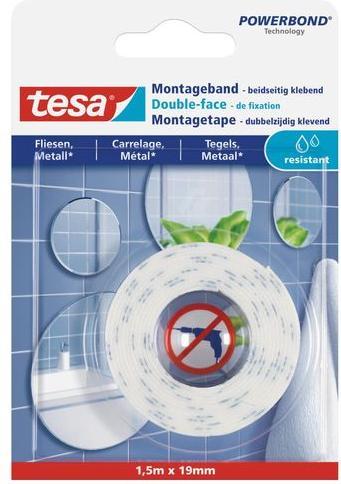 Actual product image tesa Powerbond double-sided mounting tape for tiles & metal (19 mm)