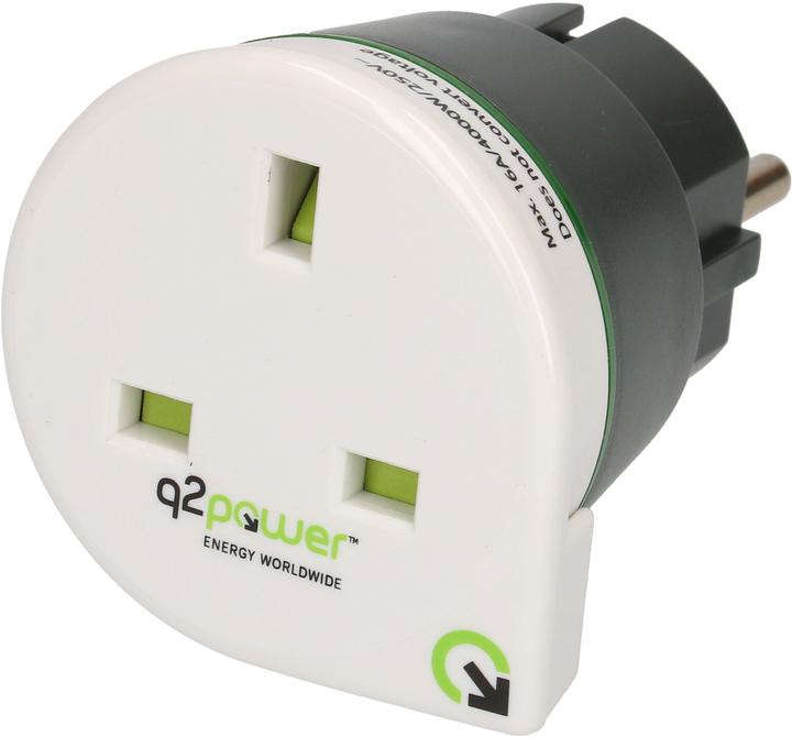 Produktbild Q2 Power Reiseadapter Grossbritannien nach Europa