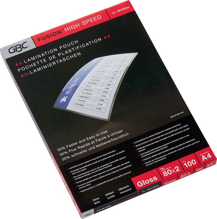 Immagine prodotto GBC Pellicole di laminazione in qualità premium (A4, 100 Pezzo/i, 80 µm)
