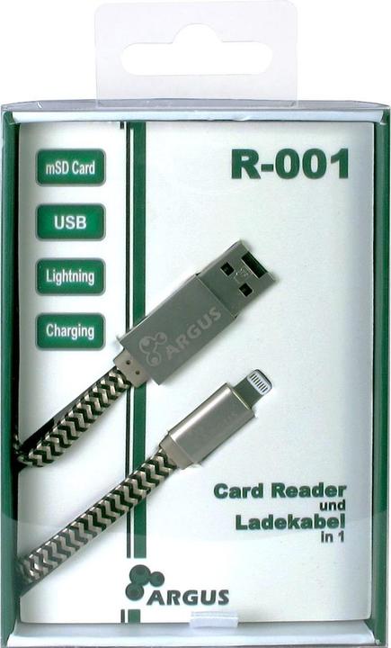 Produktbild Intertech R-001 silver Cardreader Kabel fuer alle Geraete mit Lightning-Anschluss (Lightning, USB 2.0)