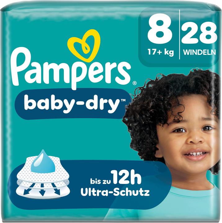 Actual product image Pampers Baby Dry Gr.8 Extra Large 17+kg Windeln Singlepack 28 Stück (Size 8, 28 pcs.)