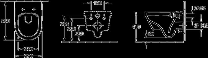 Image du produit Villeroy & Boch V&B Combi-Pack ARCHITECTURA m WWC ti. DF et abattant WC we C+