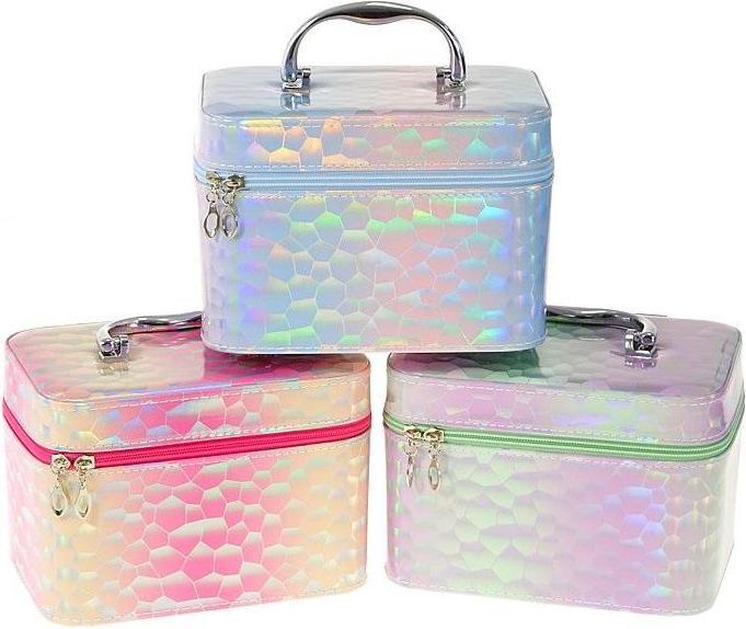 Adar M Kofferraum, Koffer mit Spiegel, Reissverschluss, 21x14x13cm