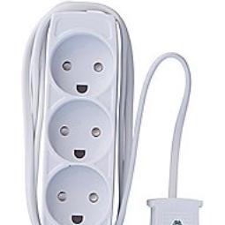 Line, Scatola di derivazione, E-Line 3-vejs stikdåse uden jord 10A hvid 1,5 m