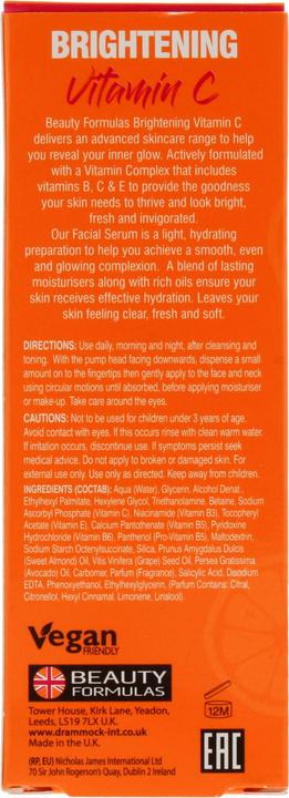 Actual product image Beauty Formulas Brightening Vitamin C Brightening Face Serum From Vitamin C (30 ml)