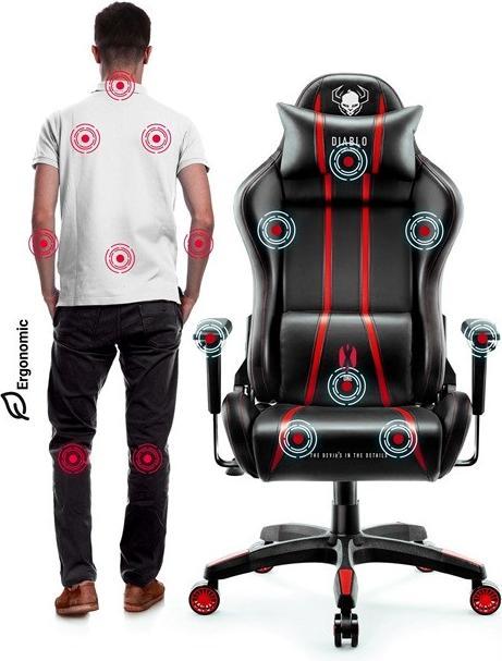 Image du produit Diablo Chaise de jeu X-One 2.0 Gaming Chair Normal, Noir-Rouge