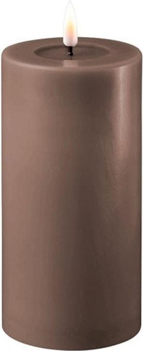 Image du produit Deluxe Homeart Bougie ronde LED - Moka 7,5 x 15 cm (1 x)