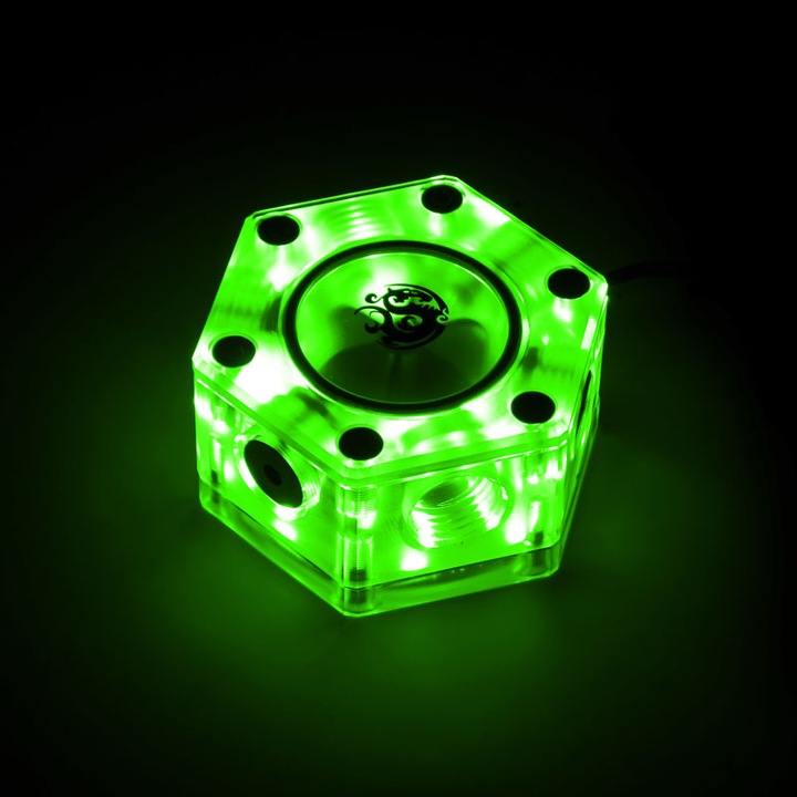 Actual product image Bitspower Hexagonal flow indicator, RGB
