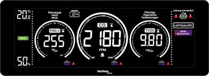 Actual product image Technoline WL 1035 Air Quality Monitor (Measuring device case)