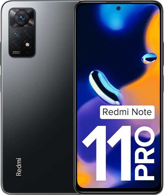 Actual product image Xiaomi Redmi Note 11 Pro 5G (64 GB, Graphite gray, 6.67", Hybrid Dual SIM, 108 Mpx, 5G)