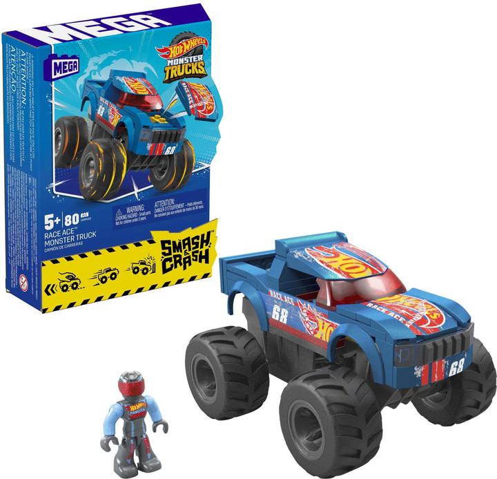 Mega Monster Truck Race Ace Chocs et Fracas Hot Wheels®