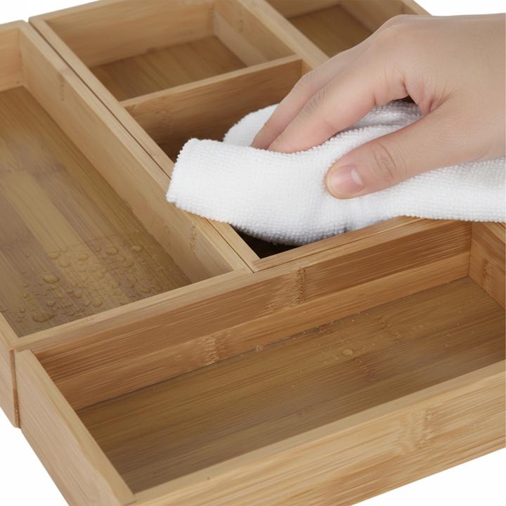 Actual product image Relaxdays 5tlg. Schubladeneinsatz aus Bambus