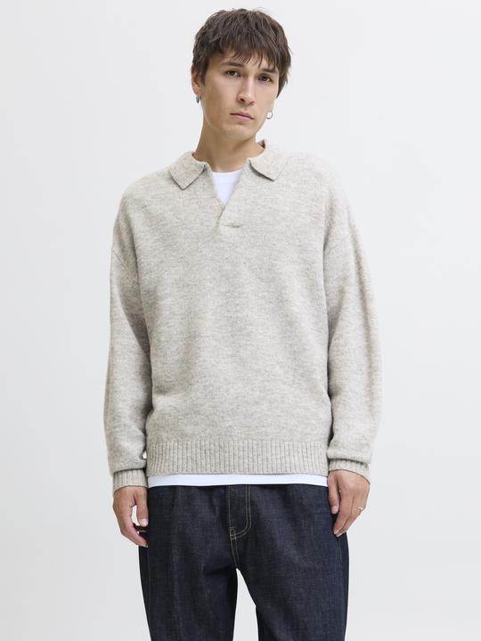 Actual product image Jack & Jones Jjsoho Ollie Knit Split Neck Ln (L)