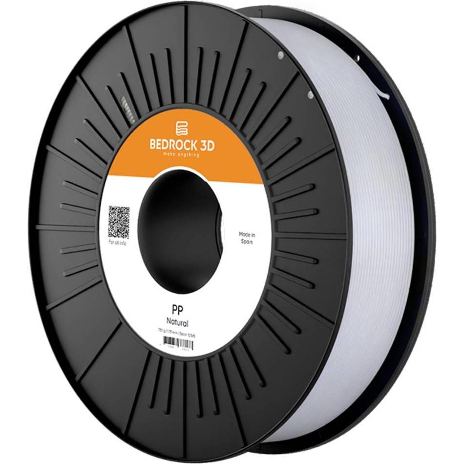 Bedrock 3D PP-4401b070 PP Natural 2.85 mm 700 g Filament PP 2.85 mm 700 g Schwa (PP, 700 g), Filamenti stampa 3D, Nero