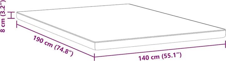 Produktbild vidaXL Memory Foam Topper (140 x 190 cm)