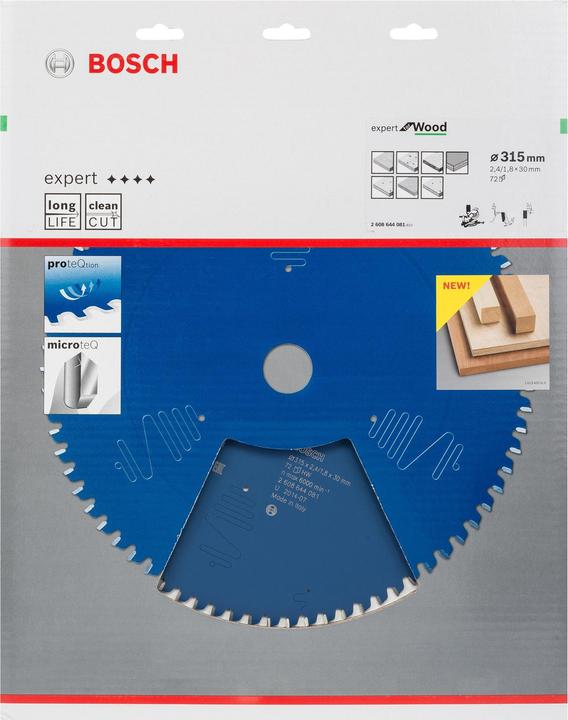 Actual product image Bosch Professional Zubehör Circular saw blade Expert for Wood, 315 x 30 x 2.4 mm, 72
