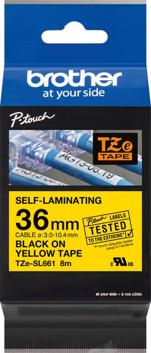 Actual product image Brother Writing tape TZe laminated (3.60 cm, Yellow)