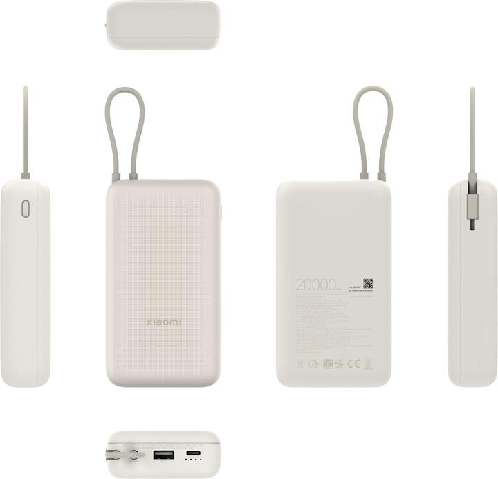 Image du produit Xiaomi Power Bank (Integrated Cable) (20000 mAh, 33 W, 74 Wh)