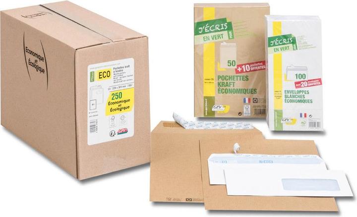 Produktbild GPV Versandtaschen Green ECO, C5, 162 x 229 mm, braun (500 x)
