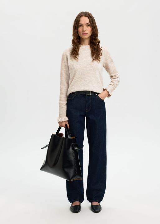 Image du produit Selected Femme Pull en tricot à manches ruchées (XXL)