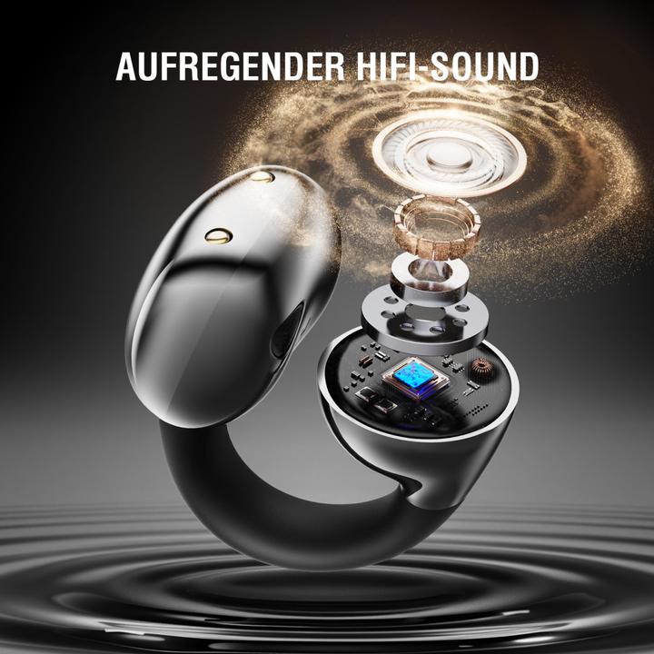 Produktbild 4smarts Open-Ear-Kopfhörer SkyBuds Clip Grau, Detailfarbe: Grau (NC, 6 h, Kabellos)