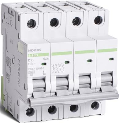 Noark Electric LS-Schalter D 3P+N 6kA 16A