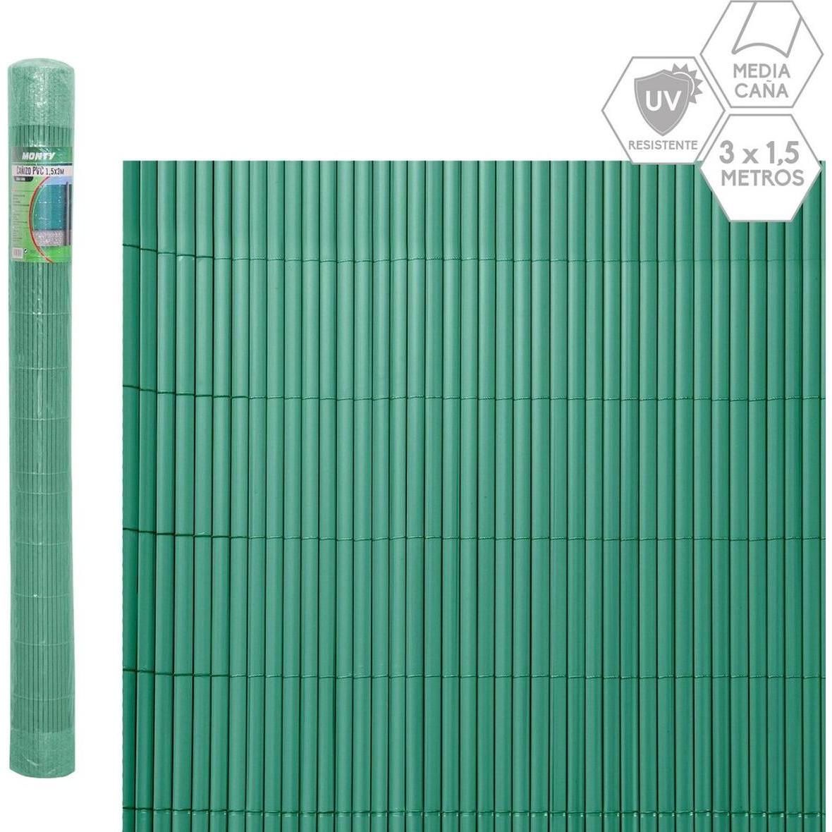 BigBuy, Sichtschutz, Sichtschutz grün PVC Kunststoff 3 x 1,5 cm (3 cm)