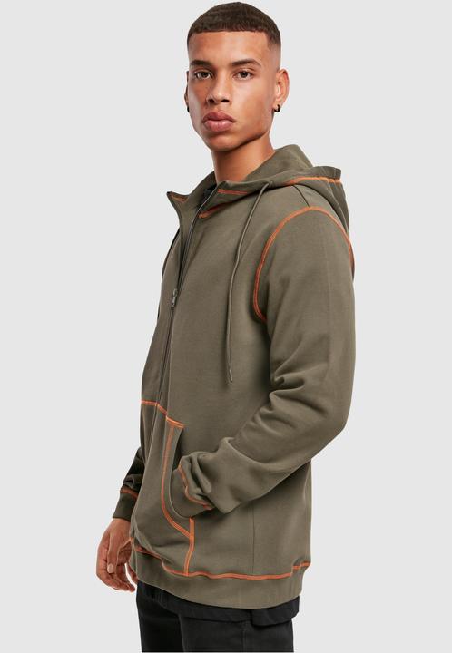 Produktbild Urban Classics Organic Contrast Flatlock Stitched Zip Hoody (S)