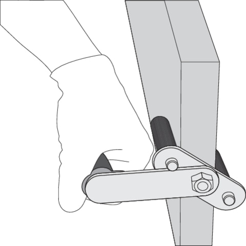 Actual product image Yato Yt-37440 Handles For Carrying Gypsum Plate Papers, Black Silver (2.40 cm)