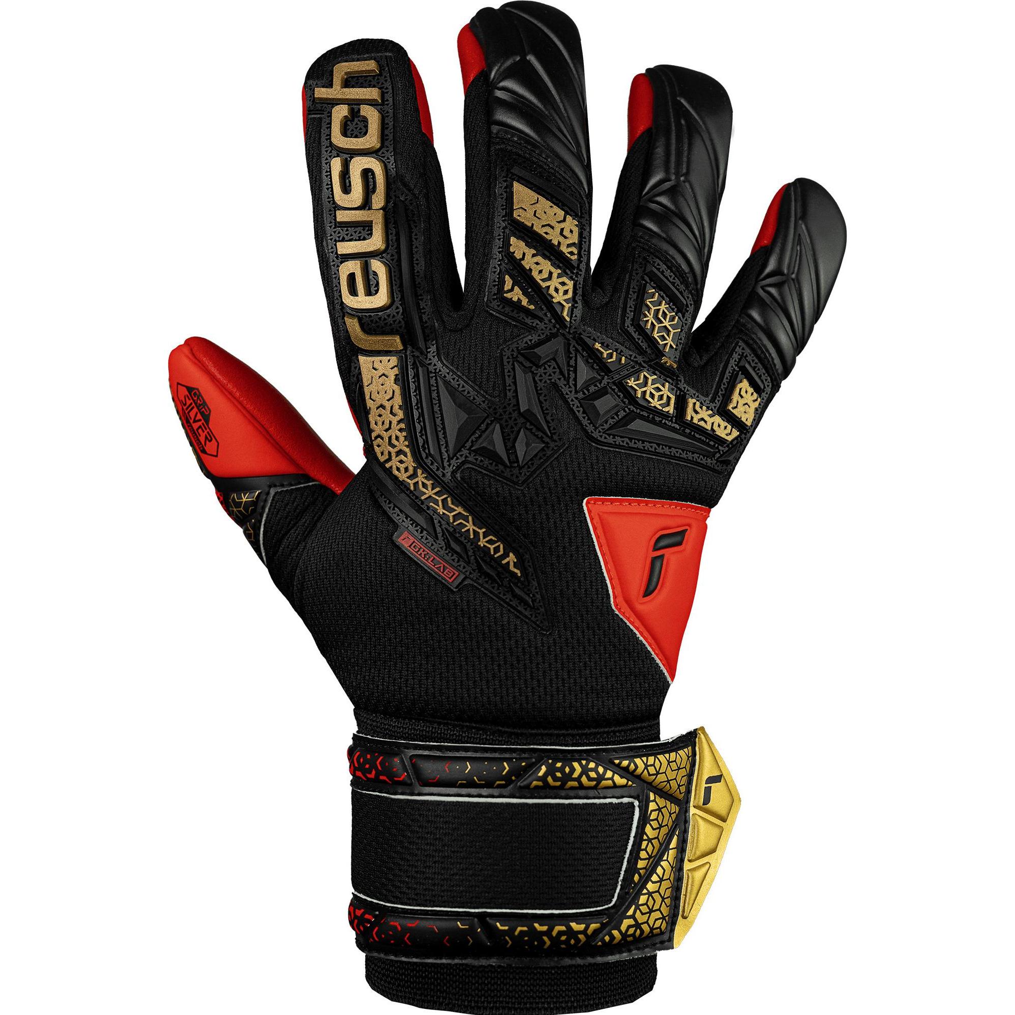 Reusch, Handschuhe, Football Attrakt Freegel Silver, Rot, Schwarz, Gold, (4.5)