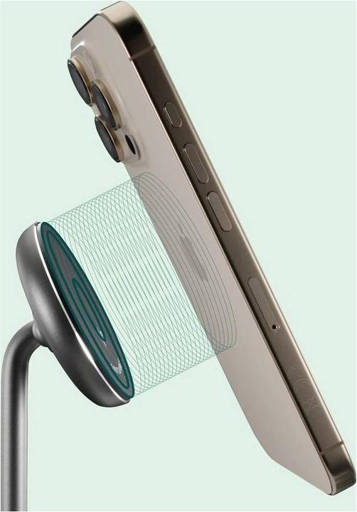 Actual product image Hama Kabelloses Qi2-Ladegerät, induktiv Schnellladen, Ladestation Stand, 15 W (15 W)