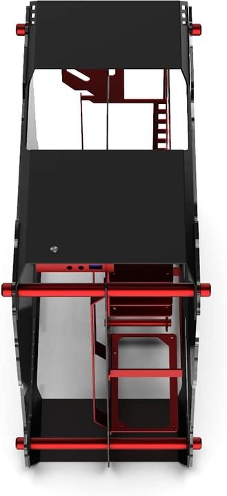 Image du produit Zeaginal ZC01M Plus BlackRed Open ATX PC Case (ATX, mATX, Mini-ITX)