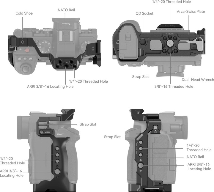 Immagine prodotto SmallRig Gabbia per Panasonic Lumix S5 II (Gabbietta)