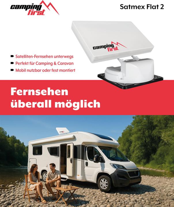 Productafbeelding Camping First Satmex Flat 2 (Platte antenne, 33 dB, DVB-S / -S2)
