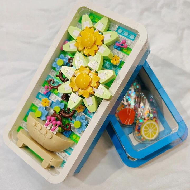 Produktbild LOZ Schmuckkästchen mit Sonnenblumen & Schmetterling