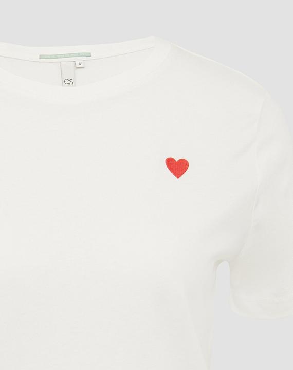 Produktbild S.Oliver T-Shirt Jerseyshirt mit Herz-Stickerei (XXL)