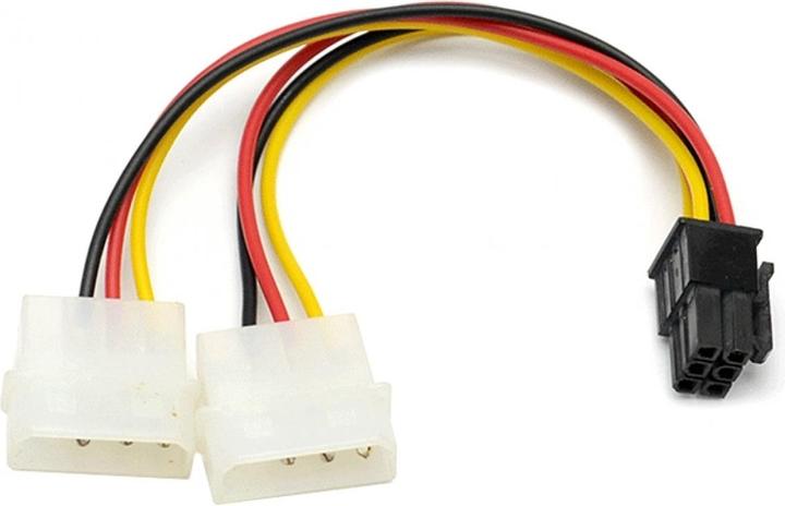Produktbild PowerGuard 6-Pin Grafikkarten Stecker auf 2x 4-Pin Molex Power Adapter