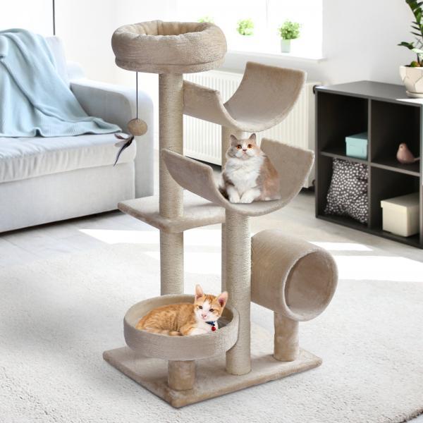 Actual product image PawHut Climbing tree (105 cm, Beige)