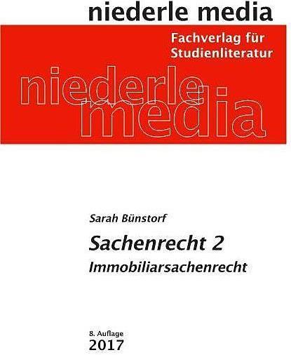 Produktbild Sachenrecht 2 (Deutsch, Sarah Bünstorf, 2021)