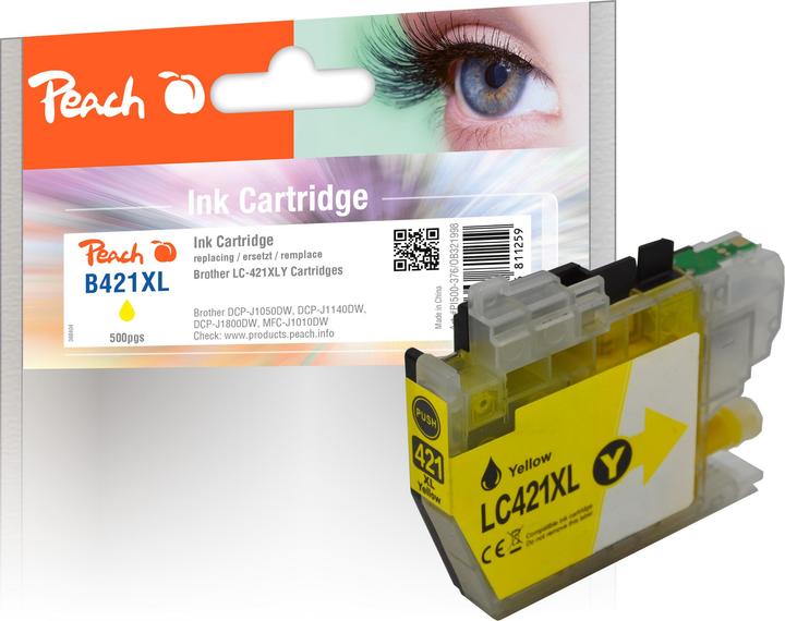 Actual product image Brother Cartridge LC-421XLY DCP-J1050DW/J1140DW/MFC-J1010W (Y)