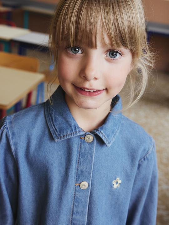 Actual product image Vertbaudet Mädchen Kleid aus Light-Denim (140)