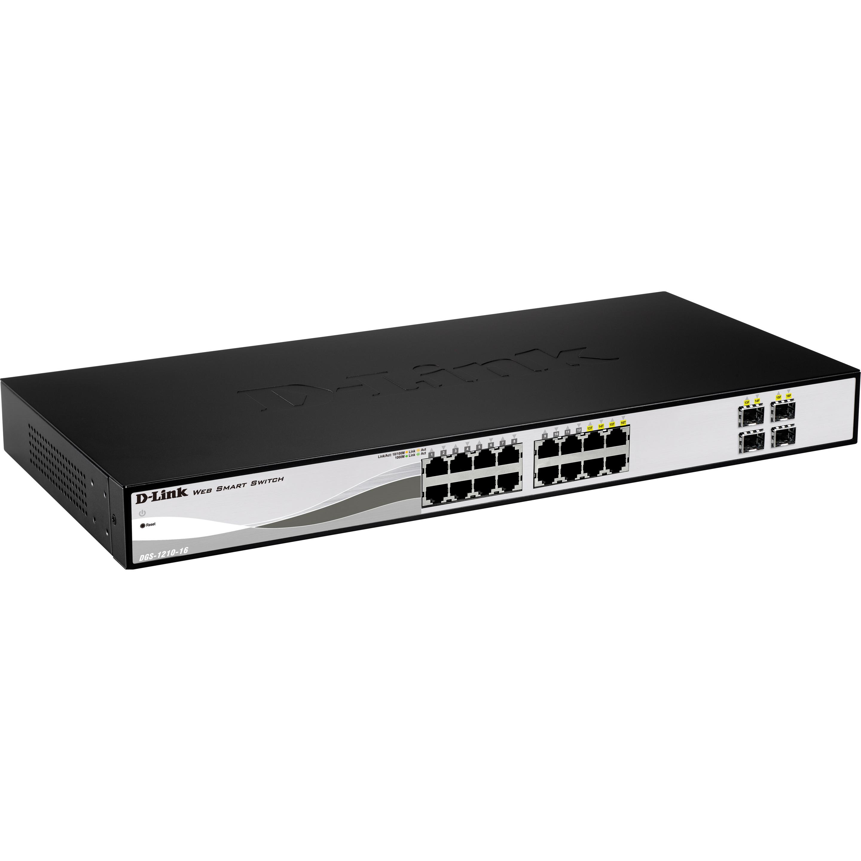 D-Link Dgs-1210-16 (16 Ports), Netzwerk Switch, Schwarz