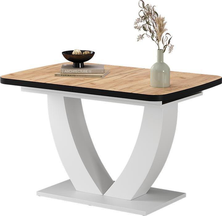 Produktbild Vicco Esstisch Fenaro, Goldkraft Eiche/Weiss/Weiss, 120 x 80 cm ausziehbar (120 x 80 x 77.40 cm)