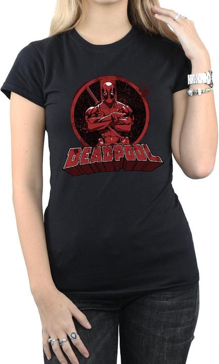 Immagine prodotto Deadpool Arms Crossed Maglietta Logo Donna (XL)