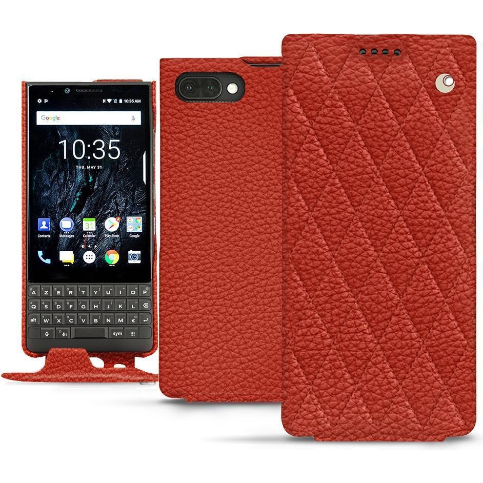 Noreve Lederschutzhülle vertikal (Blackberry KEY2), Smartphone Hülle, Orange